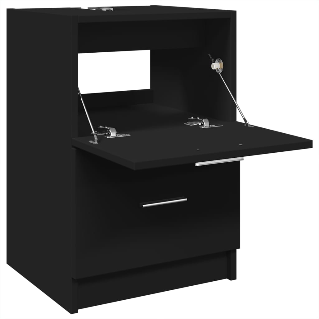 Mobile Lavabo Nero 80x33x60 Cm In Legno Multistrato - Image 3