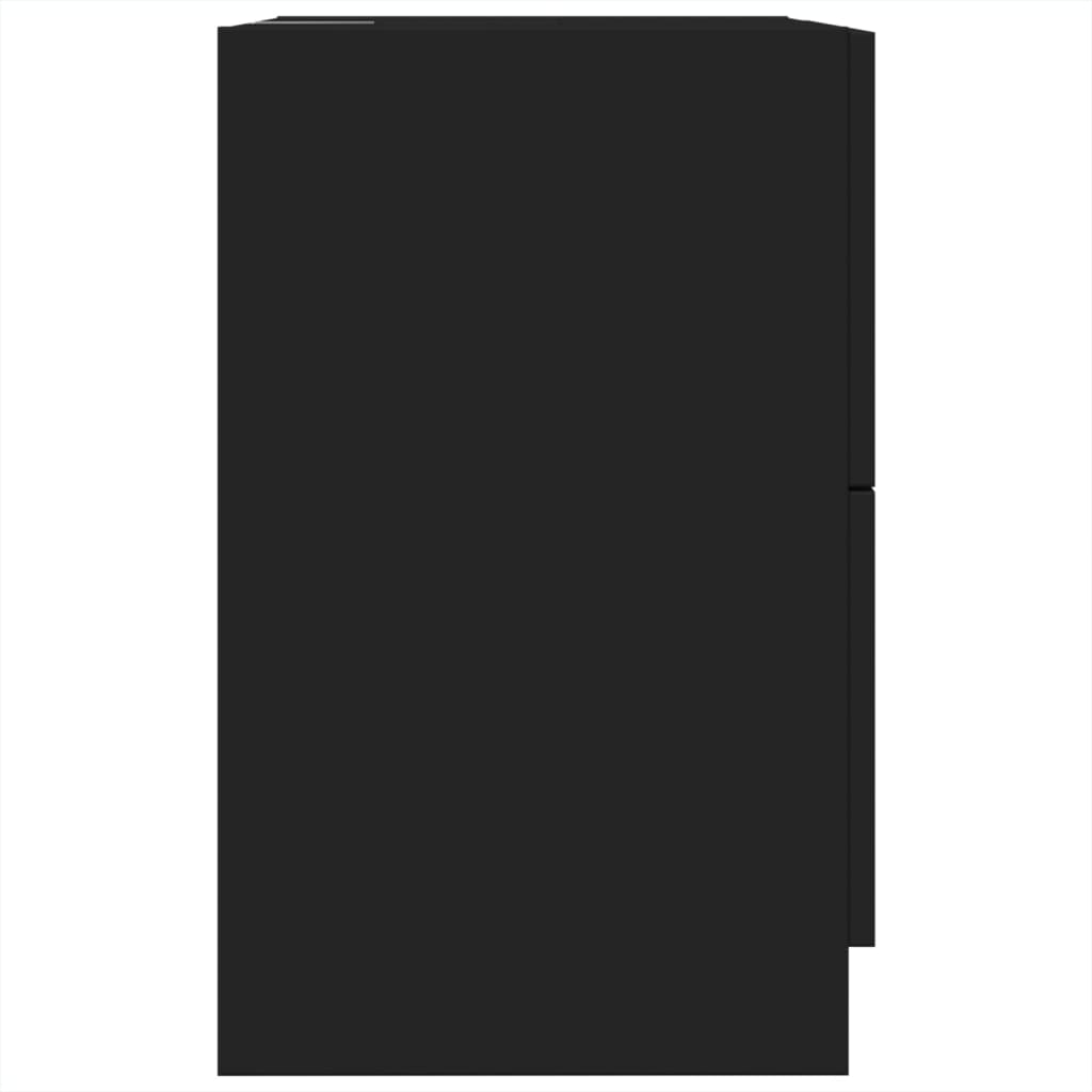 Mobile Lavabo Nero 80x33x60 Cm In Legno Multistrato - Image 5