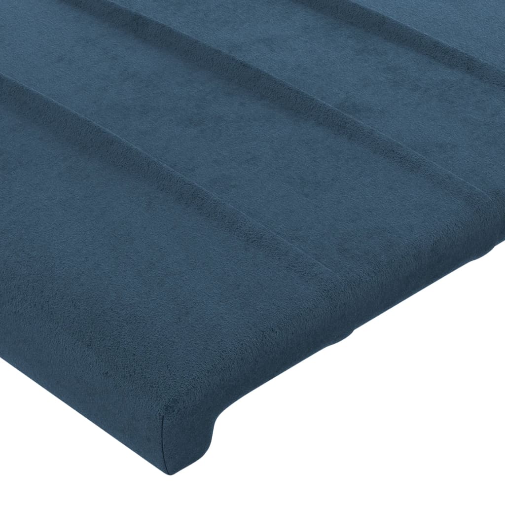 Testiera Ad Orecchio Blu Scuro 93x23x78/88 Cm In Velluto