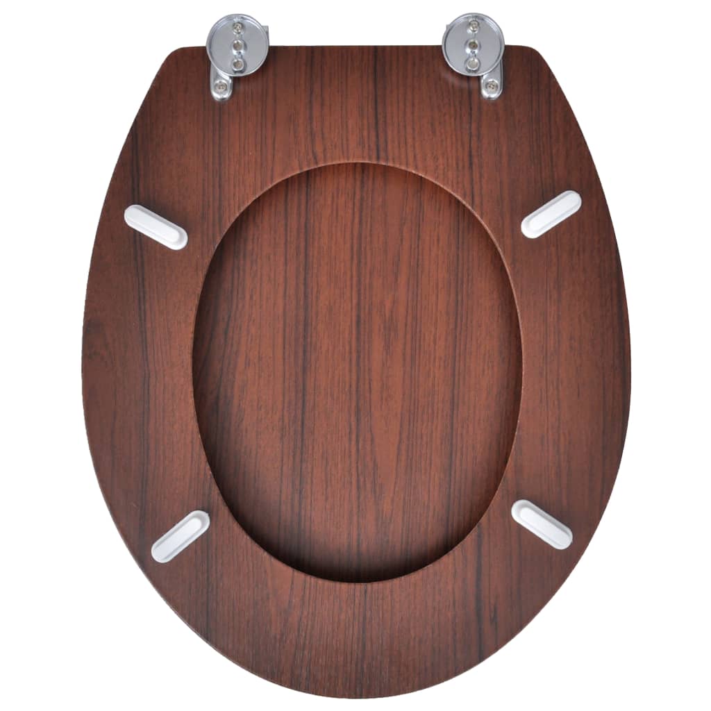 Tavolette Wc Con Coperchi 2 Pz In Mdf Marroni