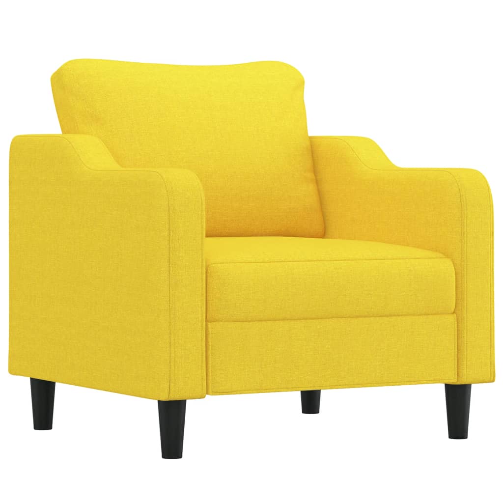 Poltrona Giallo Chiaro 60 Cm In Tessuto - Image 3