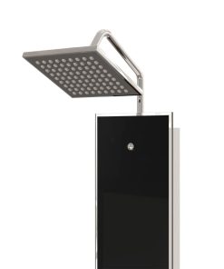 Pannello Doccia In Vetro 18x45,5x130 Cm Nero