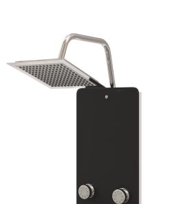 Pannello Doccia In Vetro 25x47,5x130 Cm Nero