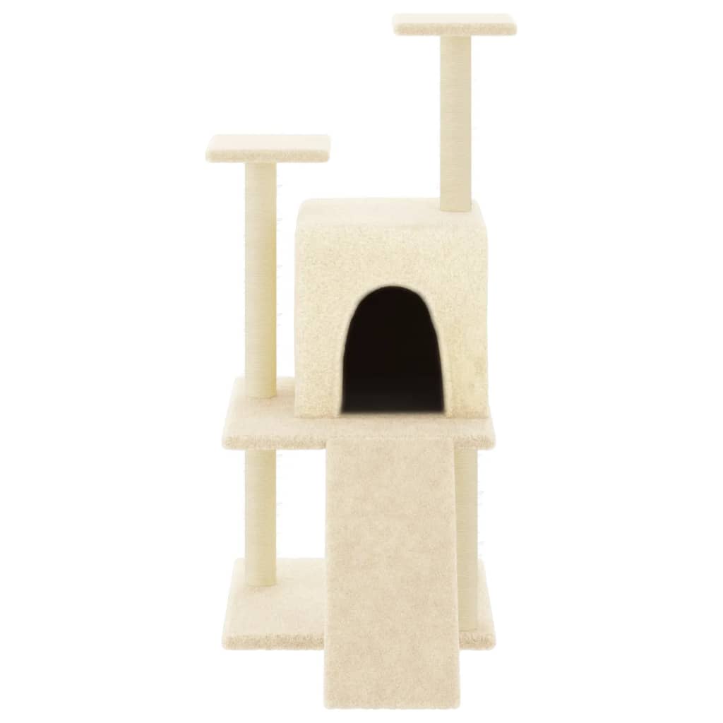 Albero Per Gatti Con Tiragraffi In Sisal Crema 110 cm - Image 6
