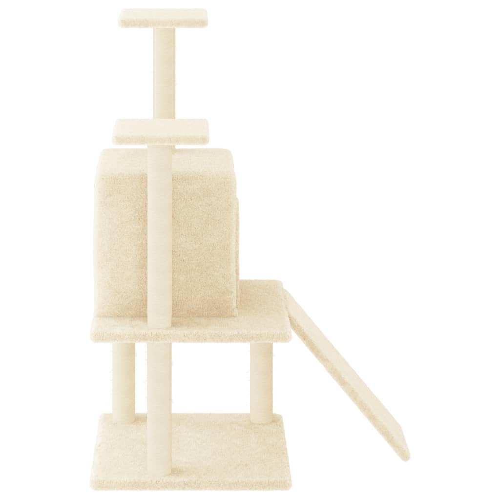 Albero Per Gatti Con Tiragraffi In Sisal Crema 110 cm - Image 5