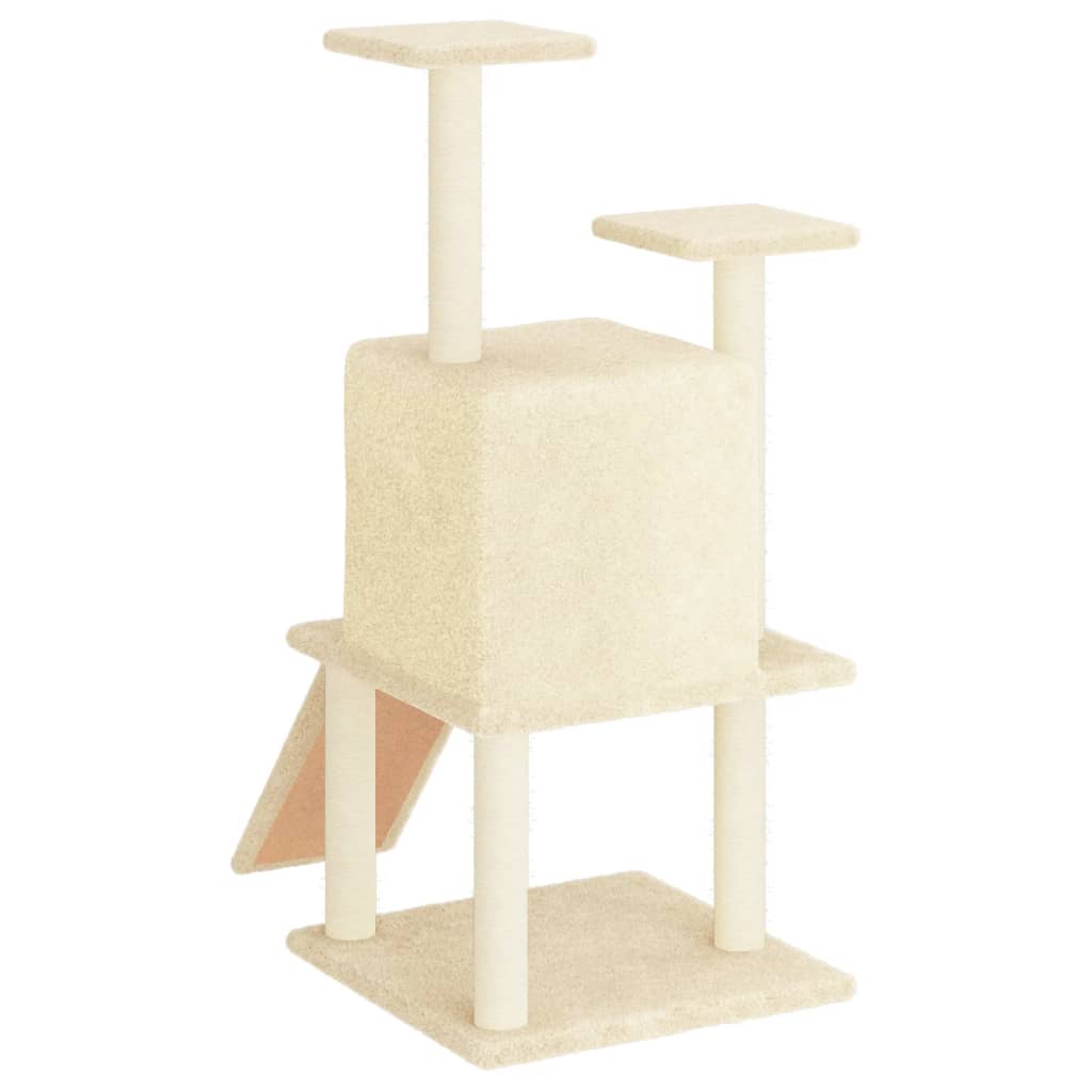 Albero Per Gatti Con Tiragraffi In Sisal Crema 110 cm - Image 4