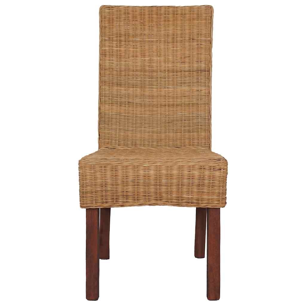 Sedie Da Pranzo 4 Pz Marroni In Rattan Naturale - Image 6