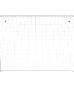 Porta Da Calcio Con Rete Bianca 214x75x152cm Acciaio Poliestere