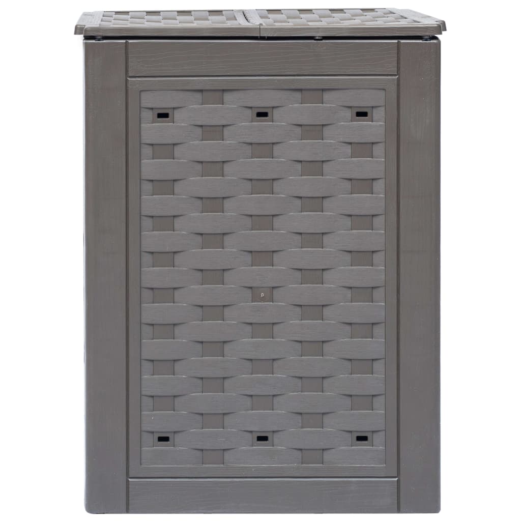 Compostiera Giardino Marrone 60x60x83 Cm 300 L Rattan Plastica