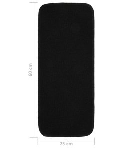 Tappetini Per Scale 15 Pz 60x25cm Neri Antiscivolo Rettangolari