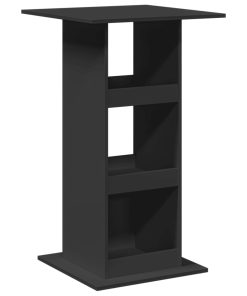 Tavolo Bar Con Portaoggetti Nero 60x60x102 Cm In Multistrato