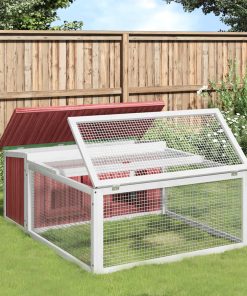 Conigliera Moka 117,5x97x47,5 Cm In Legno Massello Di Pino