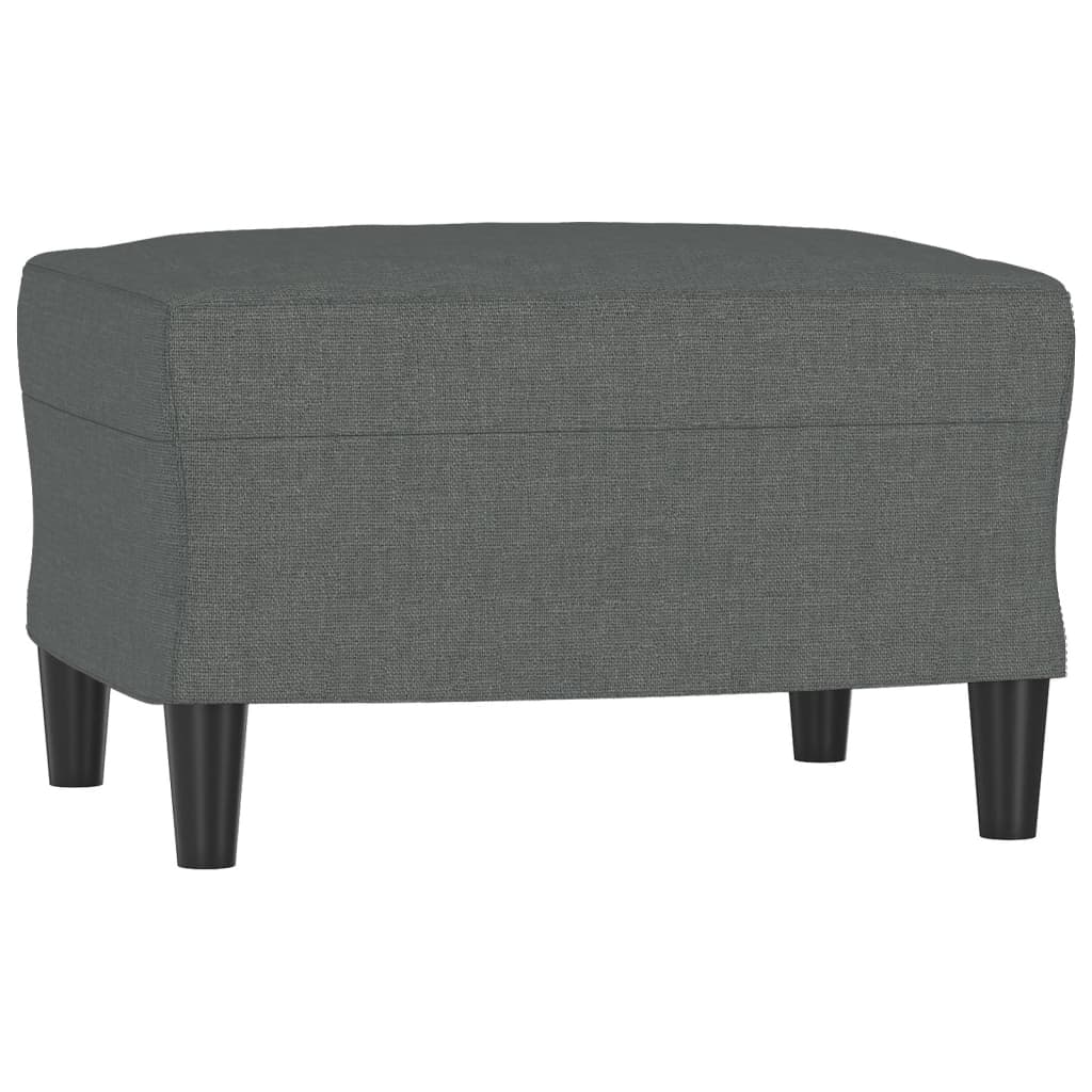 Poltrona Con Poggiapiedi Grigio Scuro 60 Cm In Tessuto - Image 6