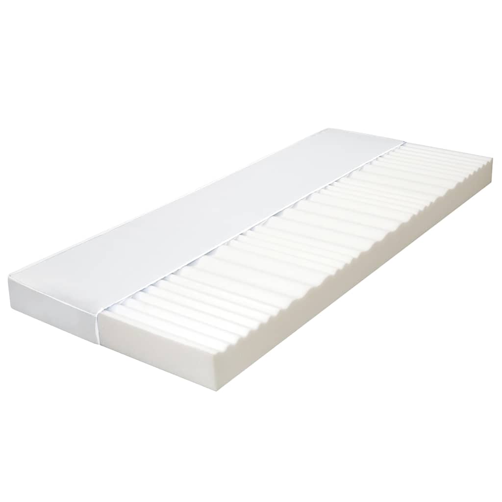 Materasso 90x200 Cm 7 Zone Schiuma Di Poliuretano 10 Cm H2 h3