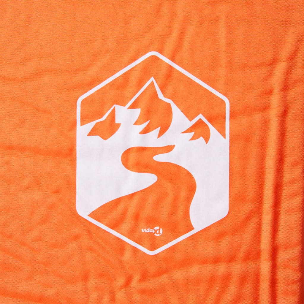 Materasso Campeggio Autogonfiabile Cuscini 1 Persona Arancio - Image 4