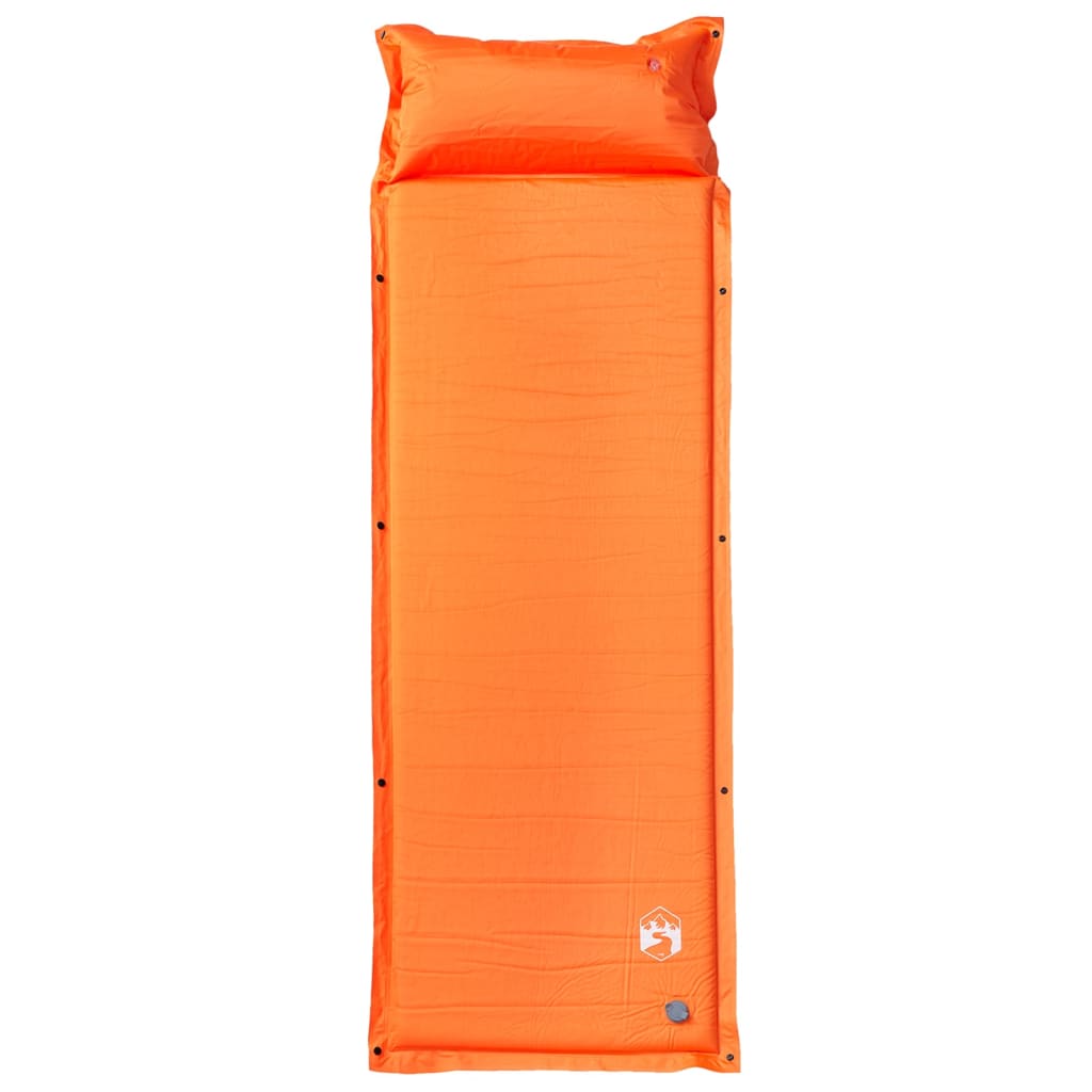 Materasso Campeggio Autogonfiabile Cuscini 1 Persona Arancio - Image 3