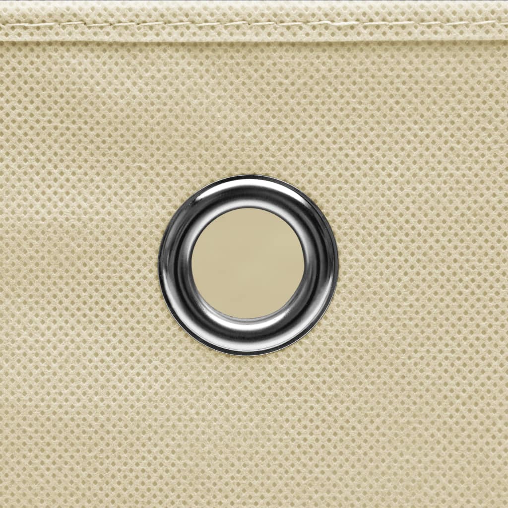 Contenitori Con Coperchi 10 Pz 28x28x28 Cm Crema - Image 4