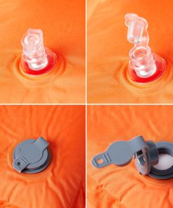 Materasso Campeggio Autogonfiabile Cuscini 1 Persona Arancio