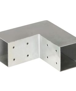Connettore Per Pali A Forma Di L In Metallo Zincato 71x71 mm