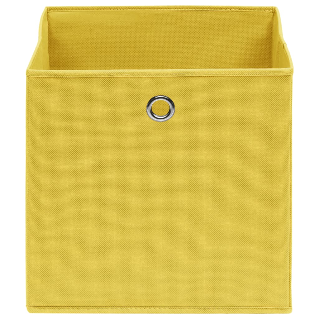 Contenitori 4 Pz In Tessuto Non Tessuto 28x28x28 Cm Giallo - Image 4