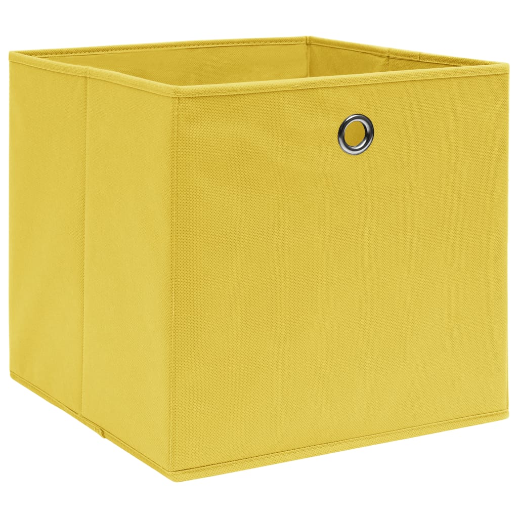 Contenitori 4 Pz In Tessuto Non Tessuto 28x28x28 Cm Giallo - Image 5