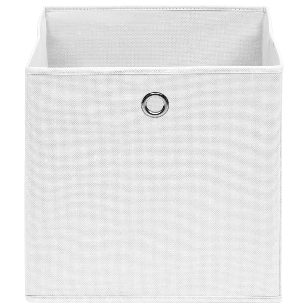 Contenitori 4 Pz In Tessuto Non Tessuto 28x28x28 Cm Bianco - Image 3