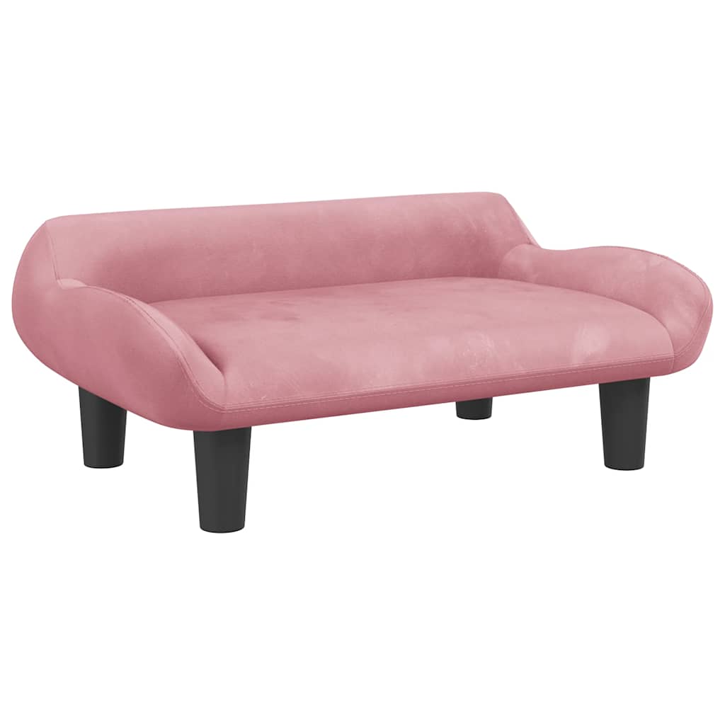 Lettino Per Cani Rosa 70x40x24 Cm In Velluto