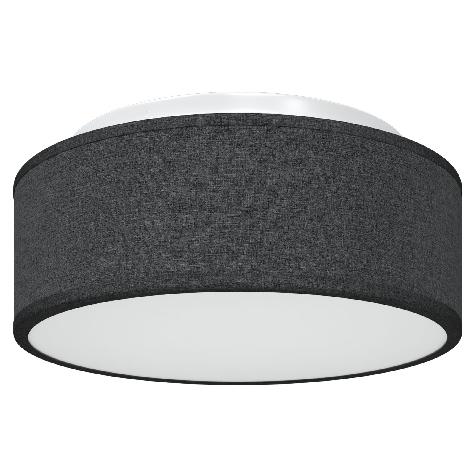 Lampada Da Soffitto Nero 30 X 13.5 Cm Tessuto