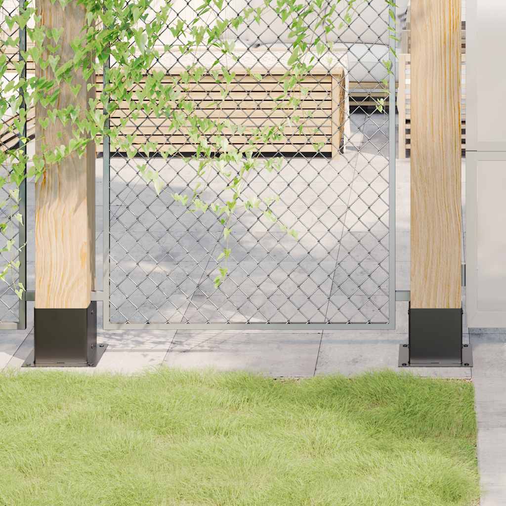 Basi Pali Quadrati 12 Pz 141x141 Mm Acciaio Verniciato Polvere - Image 4