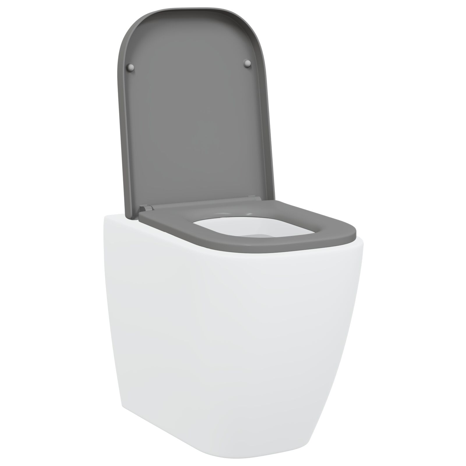 Sedile Del Wc Con Rilascio Rapido Grigio 44.5 X 35 X 3.6 cm - Image 4