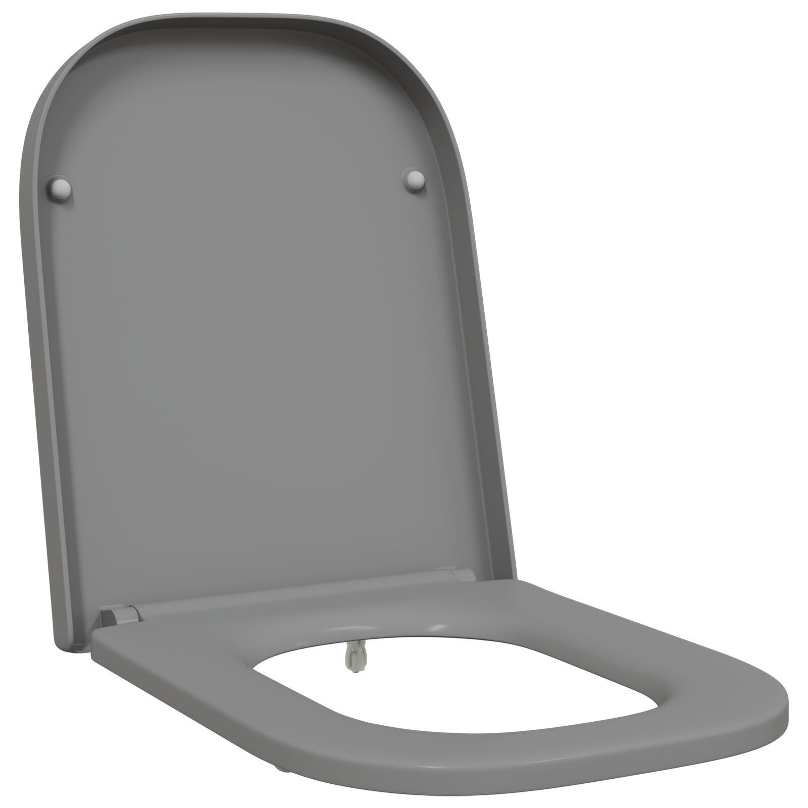 Sedile Del Wc Con Rilascio Rapido Grigio 44.5 X 35 X 3.6 cm - Image 2