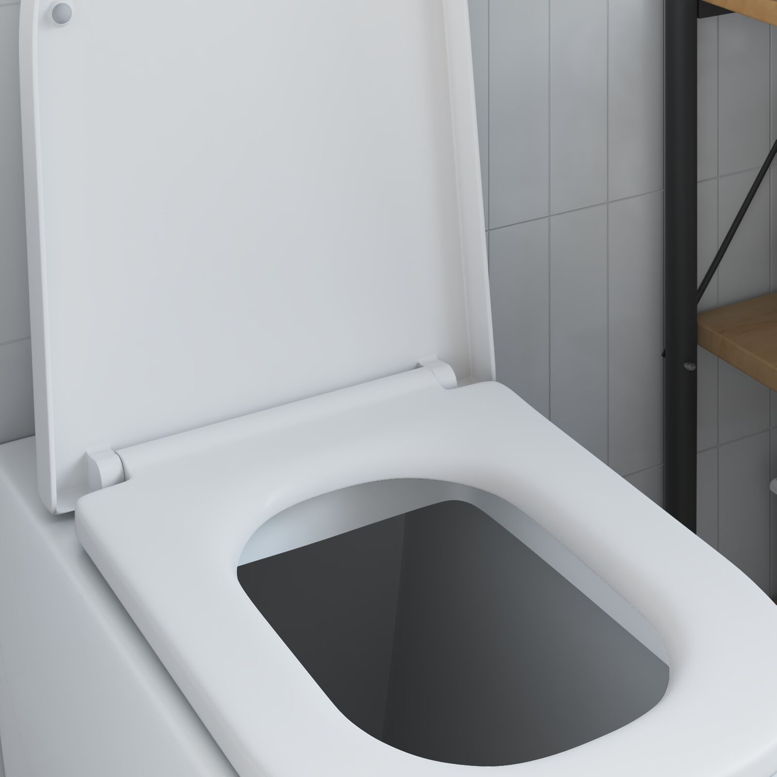 Sedile Del Wc Con Rilascio Rapido Bianco 44.5 X 35 X 3.6 cm - Image 5
