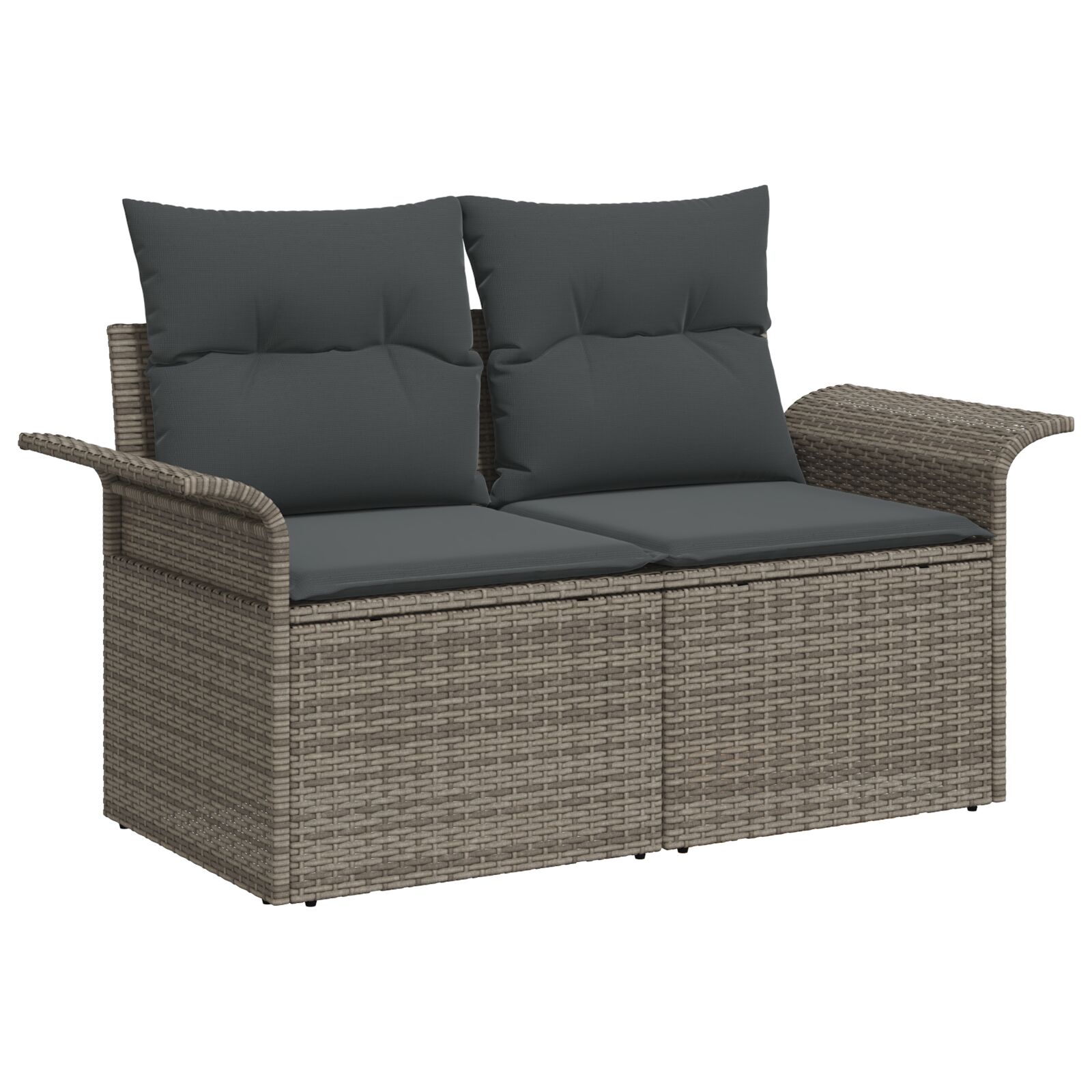Divano Da Giardino Grigio 141 X 62 X 69cm Polyrattan
