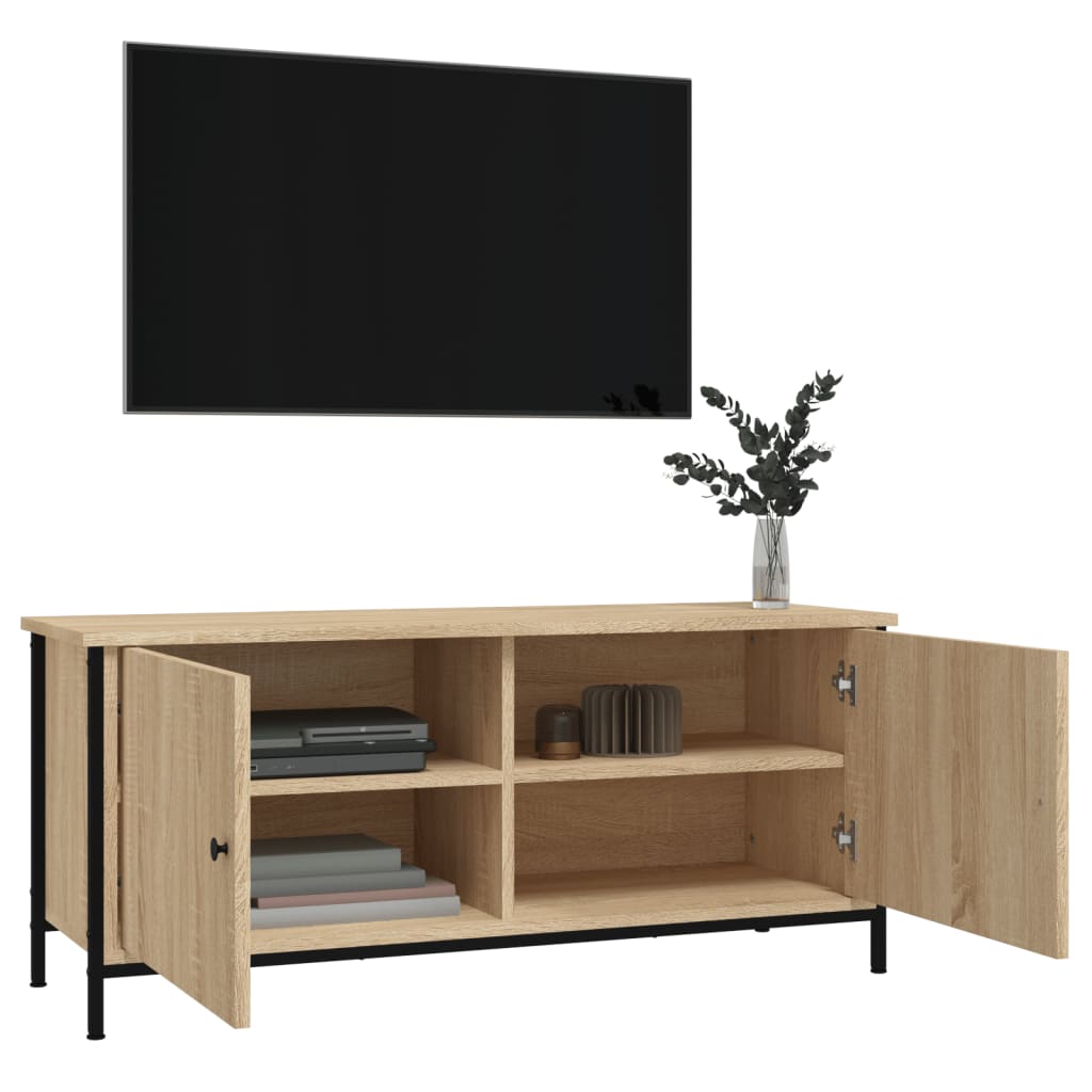 Mobile Tv Con Ante Rovere Sonoma 102x35x45 Cm Legno Multistrato - Image 3
