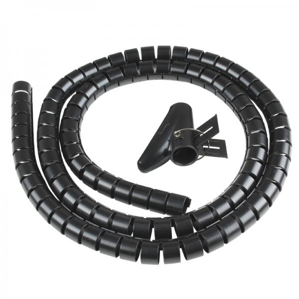 Vultech Sn21505 - Canalina Avvolgicavo Nera 1.5 mt