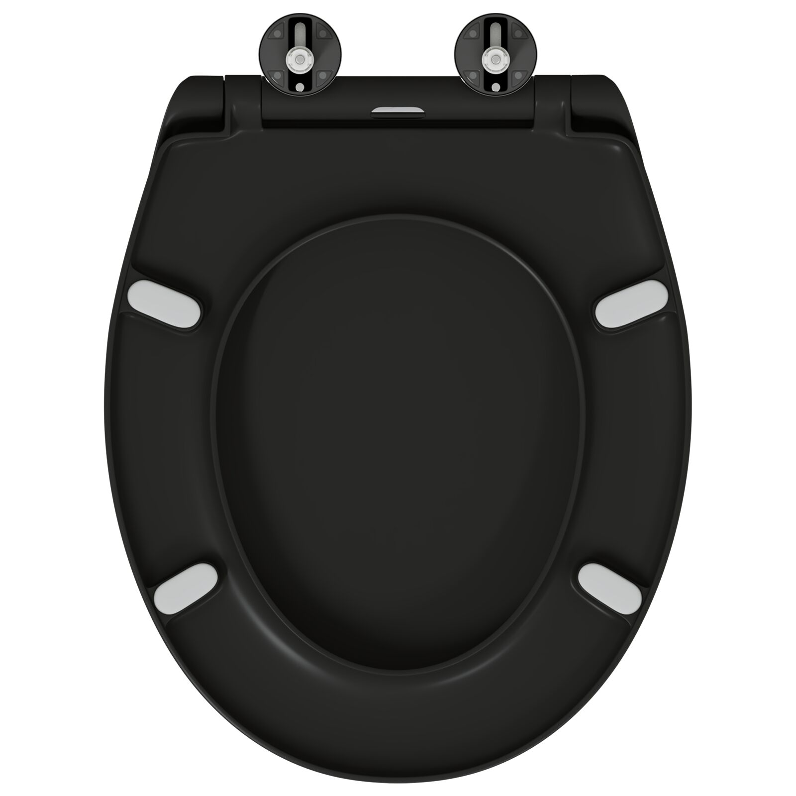 Sedile Del Wc Con Rilascio Rapido Nero 44.8 X 37.3 X 4.2 cm - Image 6