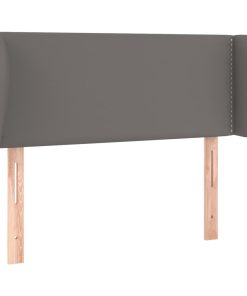 Testiera Ad Orecchio Grigia 93x23x78/88 Cm In Similpelle