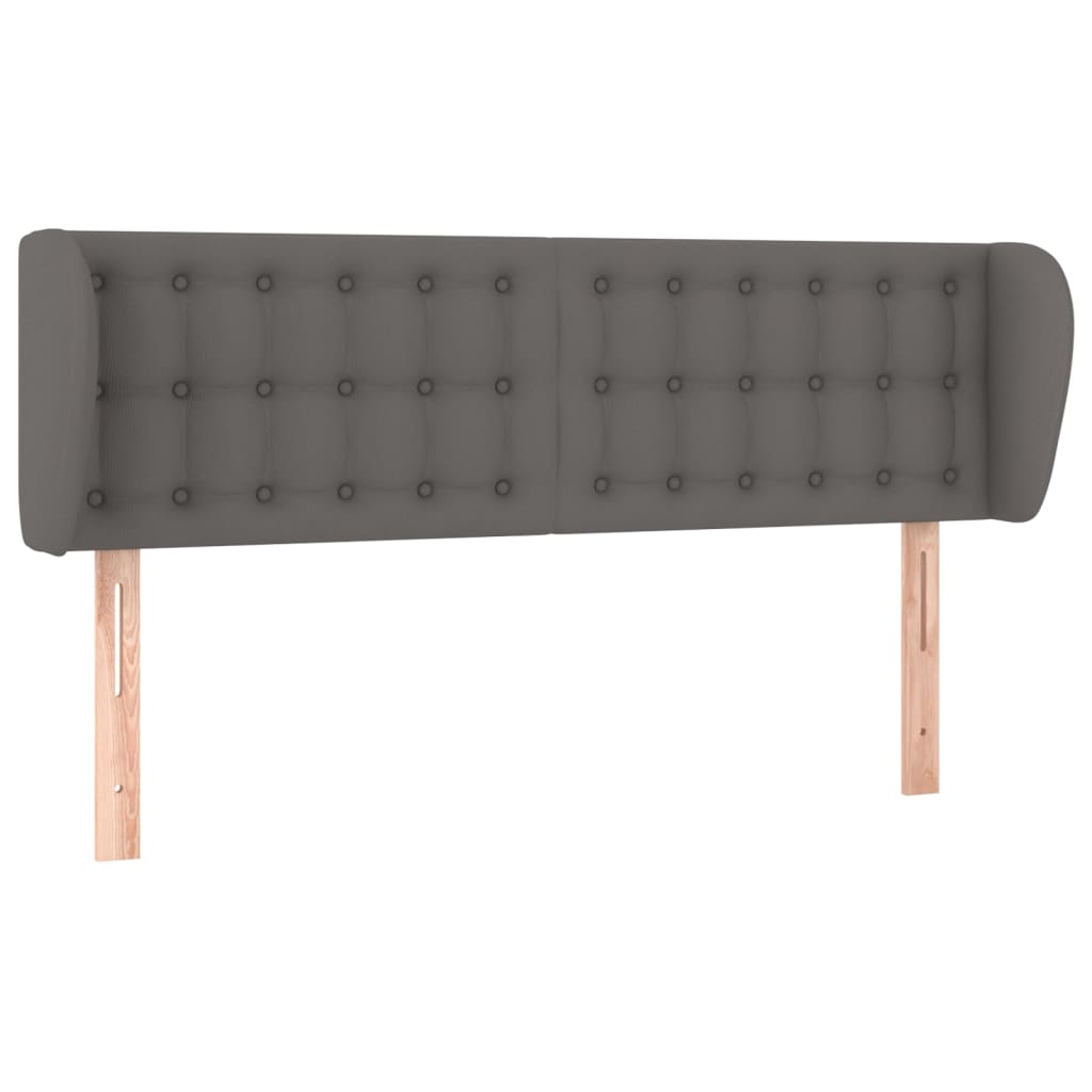 Testiera Ad Orecchio Grigio 147x23x78/88 Cm In Similpelle