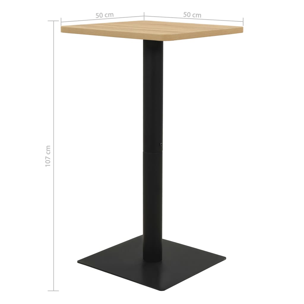 Tavolo Da Bistrot Colore Rovere 50x50x107 cm