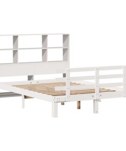 Letto Libreria Senza Materasso Bianco 140x200 Cm Legno Di Pino