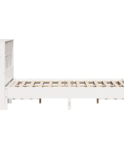 Letto Libreria Senza Materasso Bianco 120x190 Cm Legno Di Pino