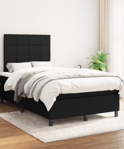 Giroletto A Molle Con Materasso Nero 120x190 Cm In Tessuto
