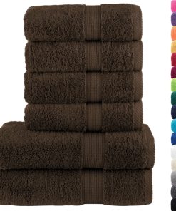 Set Asciugamani Solund 8 Pz Marroni 600 Gsm