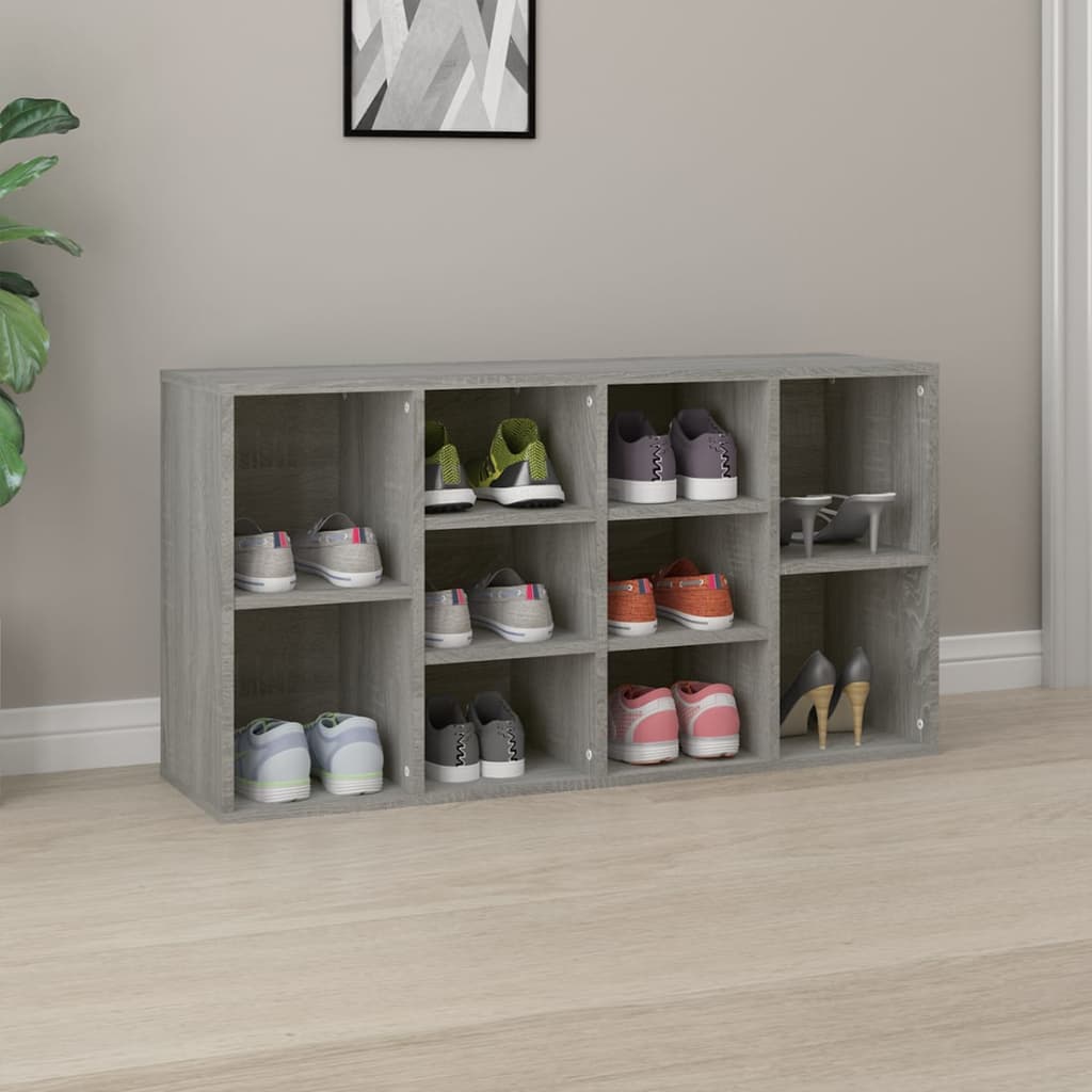 Scarpiera Grigio Sonoma 103x30x55 Cm In Legno Multistrato - Image 2
