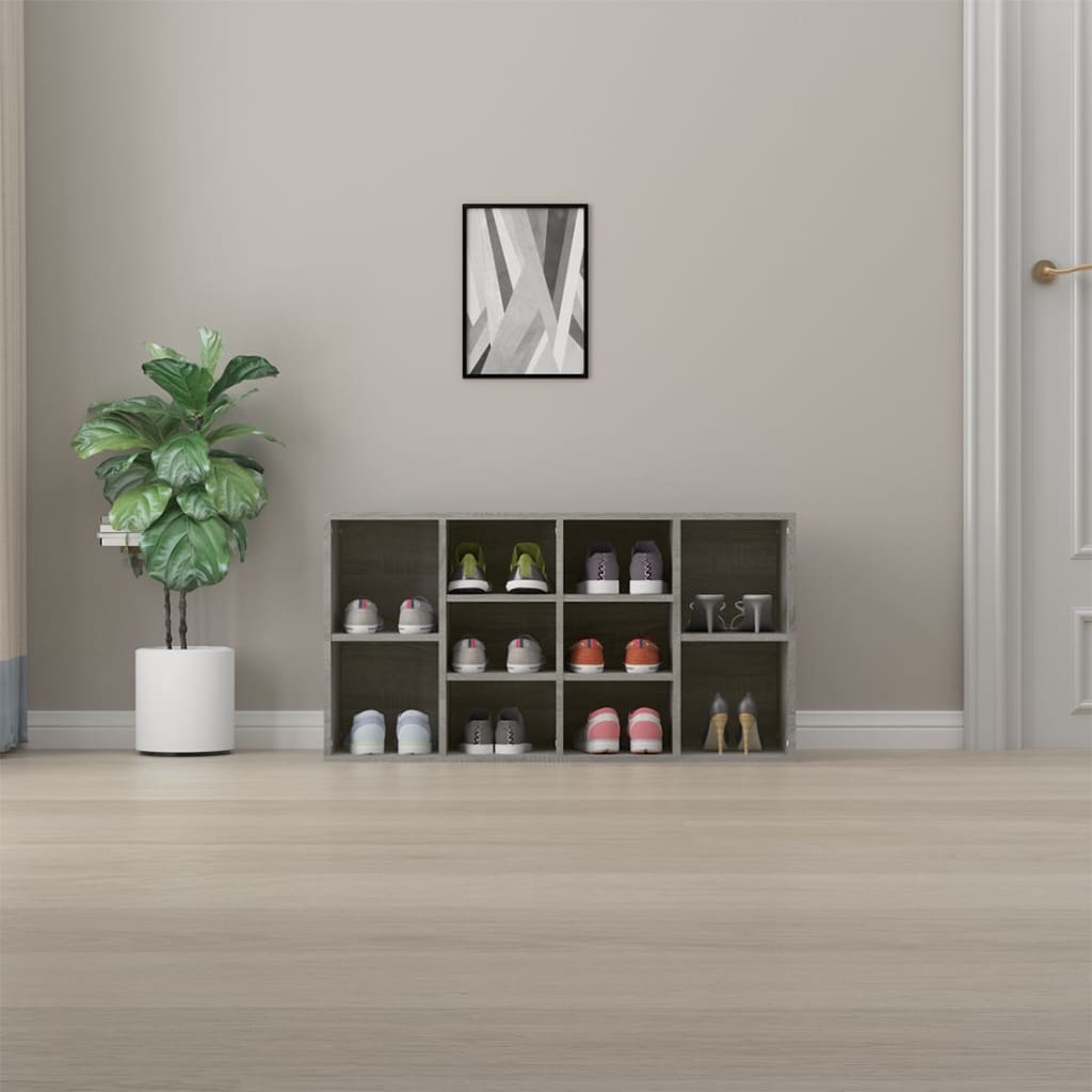 Scarpiera Grigio Sonoma 103x30x55 Cm In Legno Multistrato - Image 4