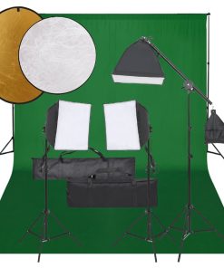 Kit Per Studio Fotografico Con Set Luci, Fondale E Riflettore