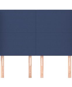 Testiera Ad Orecchio Blu 147x16x118/128 Cm In Tessuto