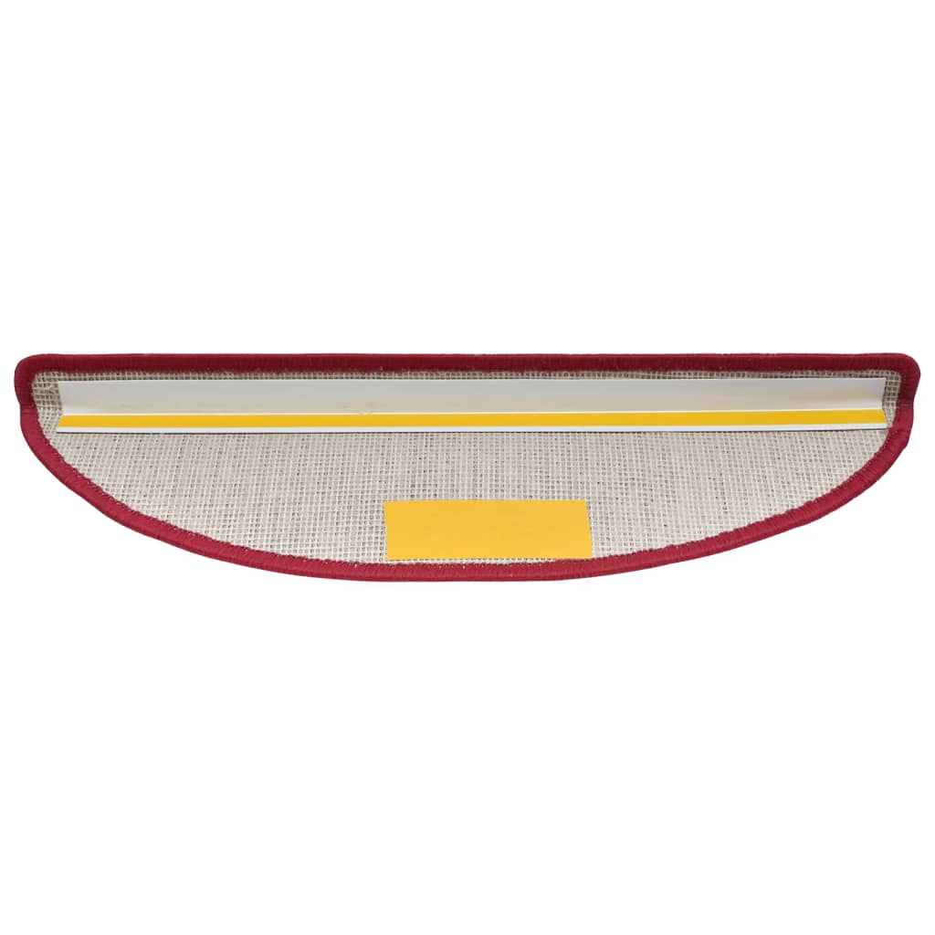 Tappetini Per Scale 15 Pz 56x17x3 Cm Rossi Semicircolari