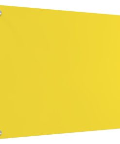 Rivestimento Da Cucina Giallo 80 X 60 X 0,6 Cm Vetro Temperato