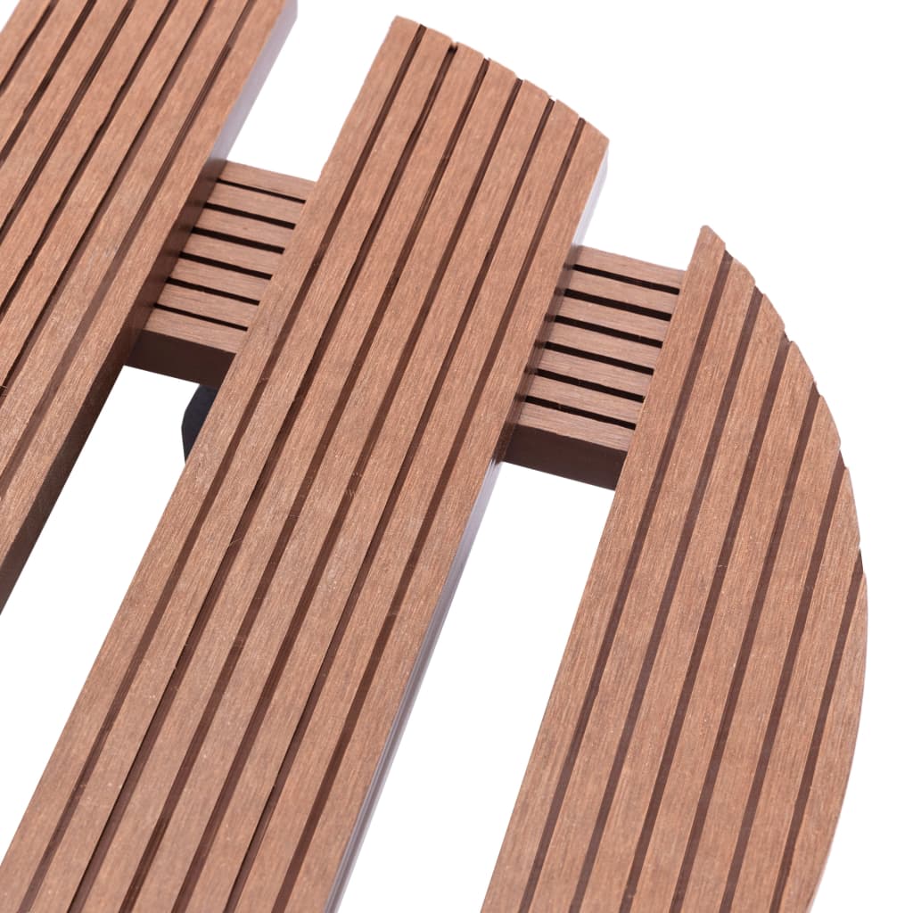 Carrelli Porta Piante 4 Pz Marroni Ø30x7,5 Cm Wpc